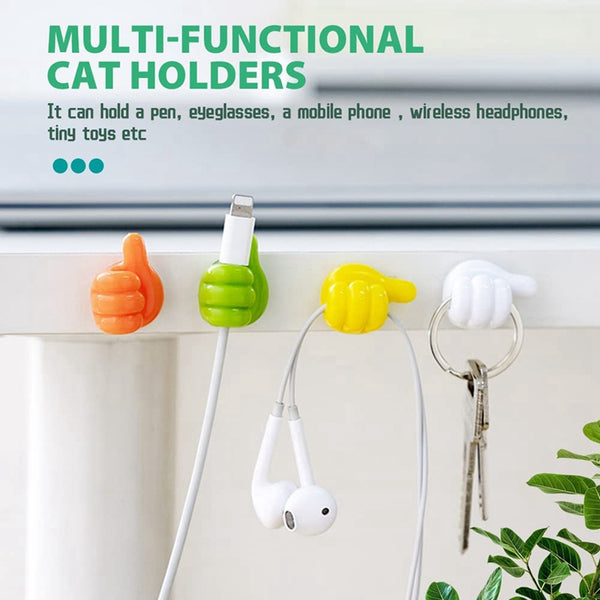 Thumb Adhesive Wall Hook Multi Color Pack Of (10)