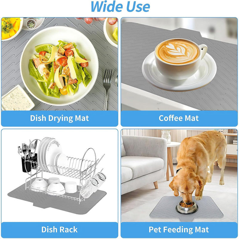 SILICONE DISH DRYING MAT FOR SINK COUNTERTOP