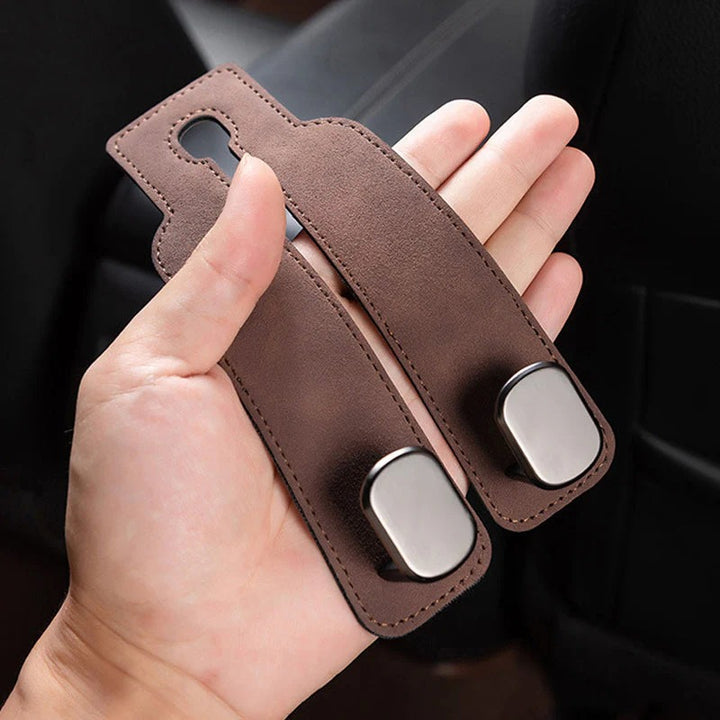 Car Headrest Organizer Premium Leather Hook