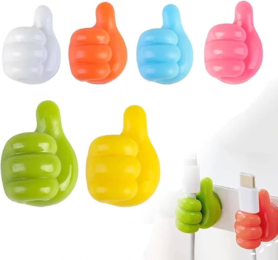 Thumb Adhesive Wall Hook Multi Color Pack Of (10)