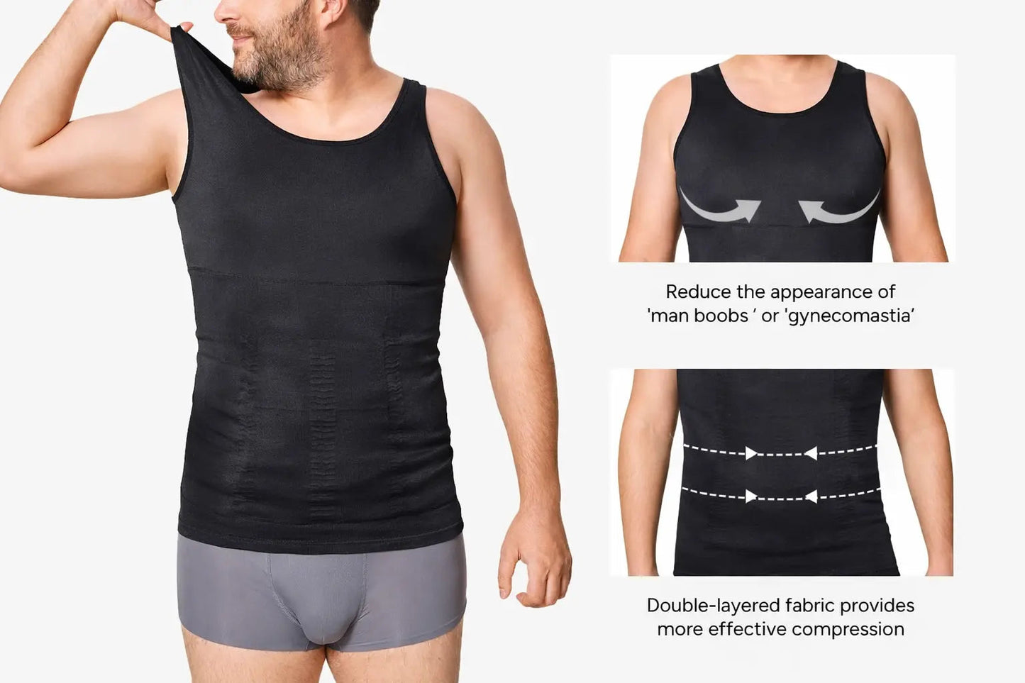 Body Shaper Tank For Men - Comfortable All Day ShapeWear