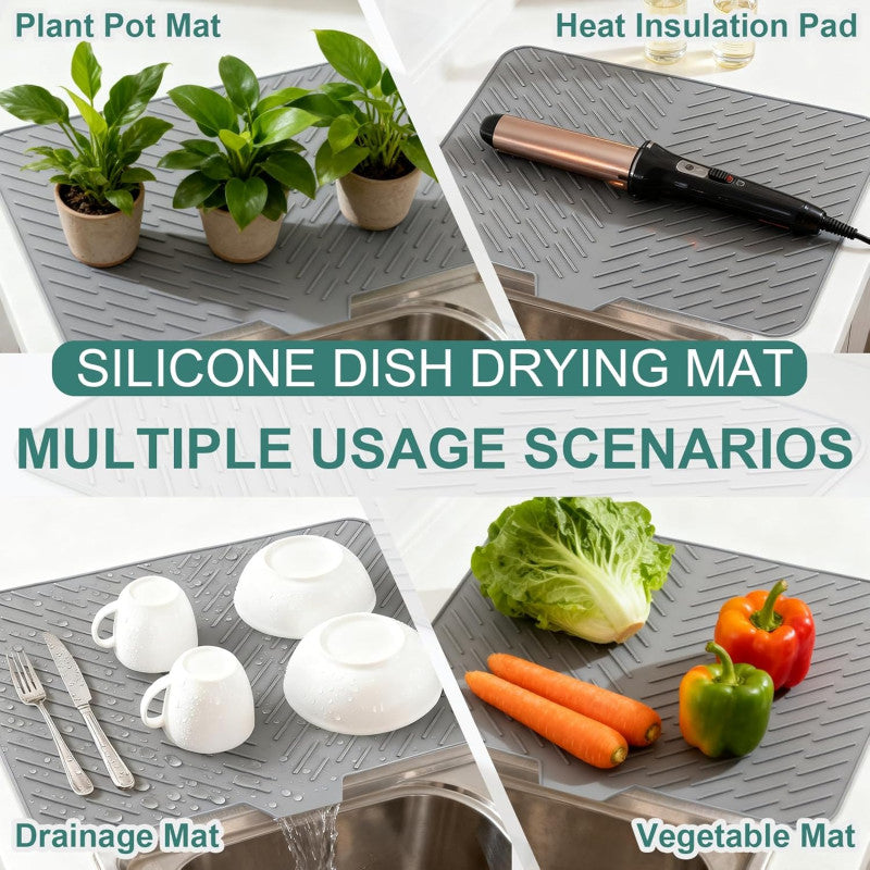 SILICONE DISH DRYING MAT FOR SINK COUNTERTOP
