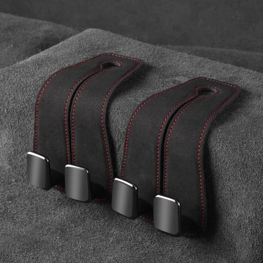 Car Headrest Organizer Premium Leather Hook